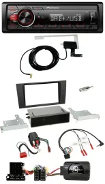Автомагнитола Pioneer 1DIN MP3 DAB USB для Audi A4 B5 (1999–2001), совместима с кнопками на руле, для BOSE (полностью активной)
