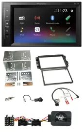 Автомагнитола Pioneer 2-DIN, DAB, Bluetooth, USB, для Chevrolet Aveo/Captiva (2006), поддержка кнопок на руле