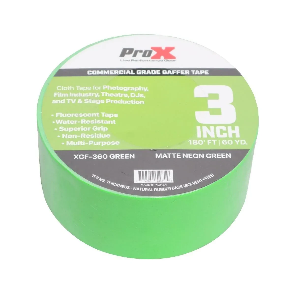 Лента для крепления кабеля ProX XGF-360GREEN 3" 60 yd зелёная