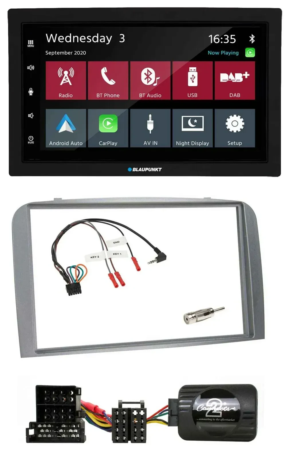 Blaupunkt DAB Bluetooth USB Lenkrad 2DIN Autoradio für Alfa Romeo 147 GT 04-10 s