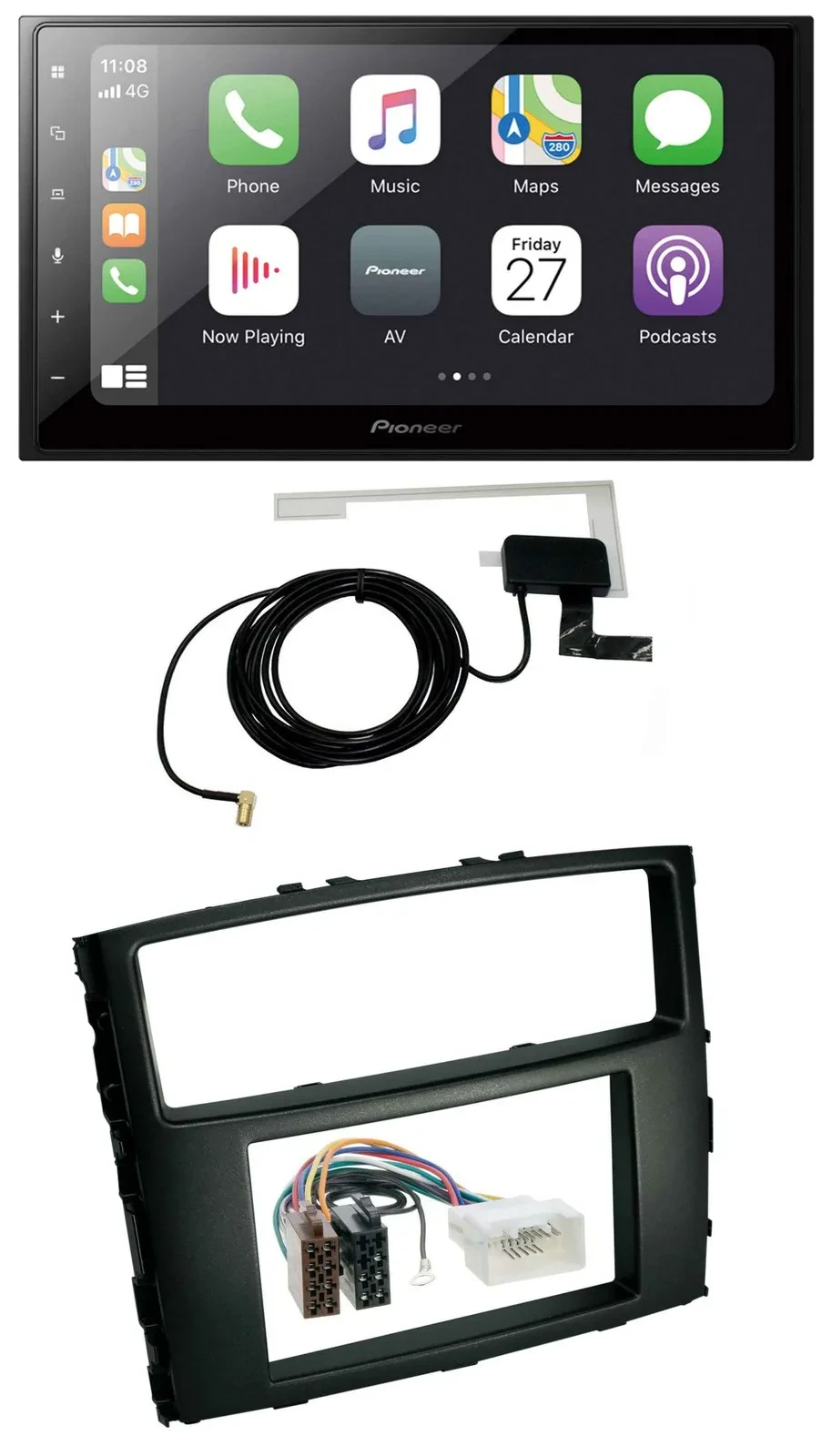 Pioneer USB MP3 2DIN Bluetooth DAB Autoradio für Mitsubishi Pajero 2006-2014