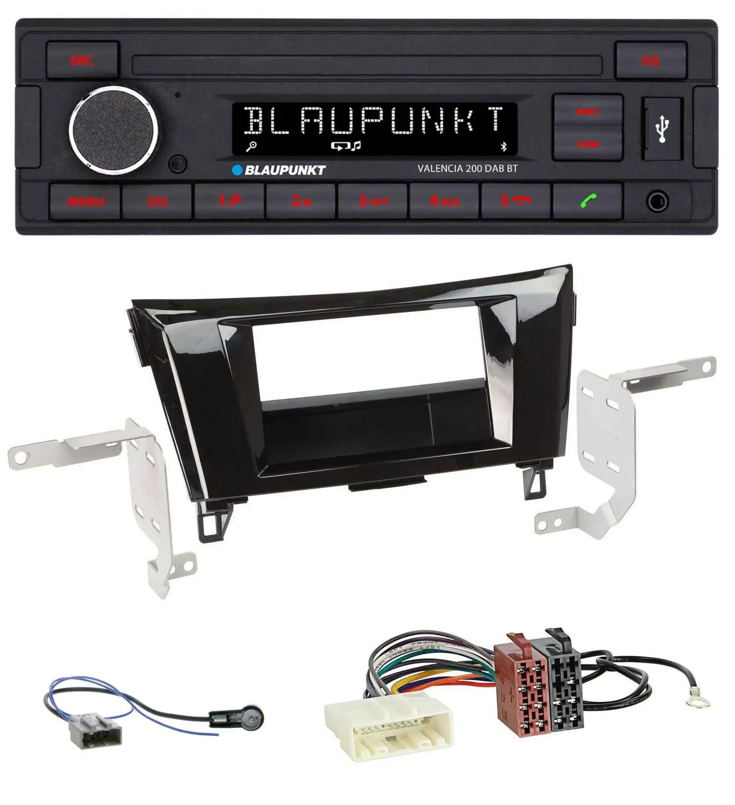 Автомагнитола для Nissan Qashqai/X-Trail Blaupunkt DAB, MP3, Bluetooth, USB