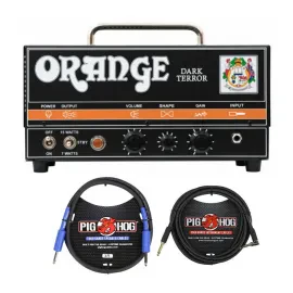 Orange Amps Dark Terror DA15H 15W Compact Tube Amplifier with Cables Bundle