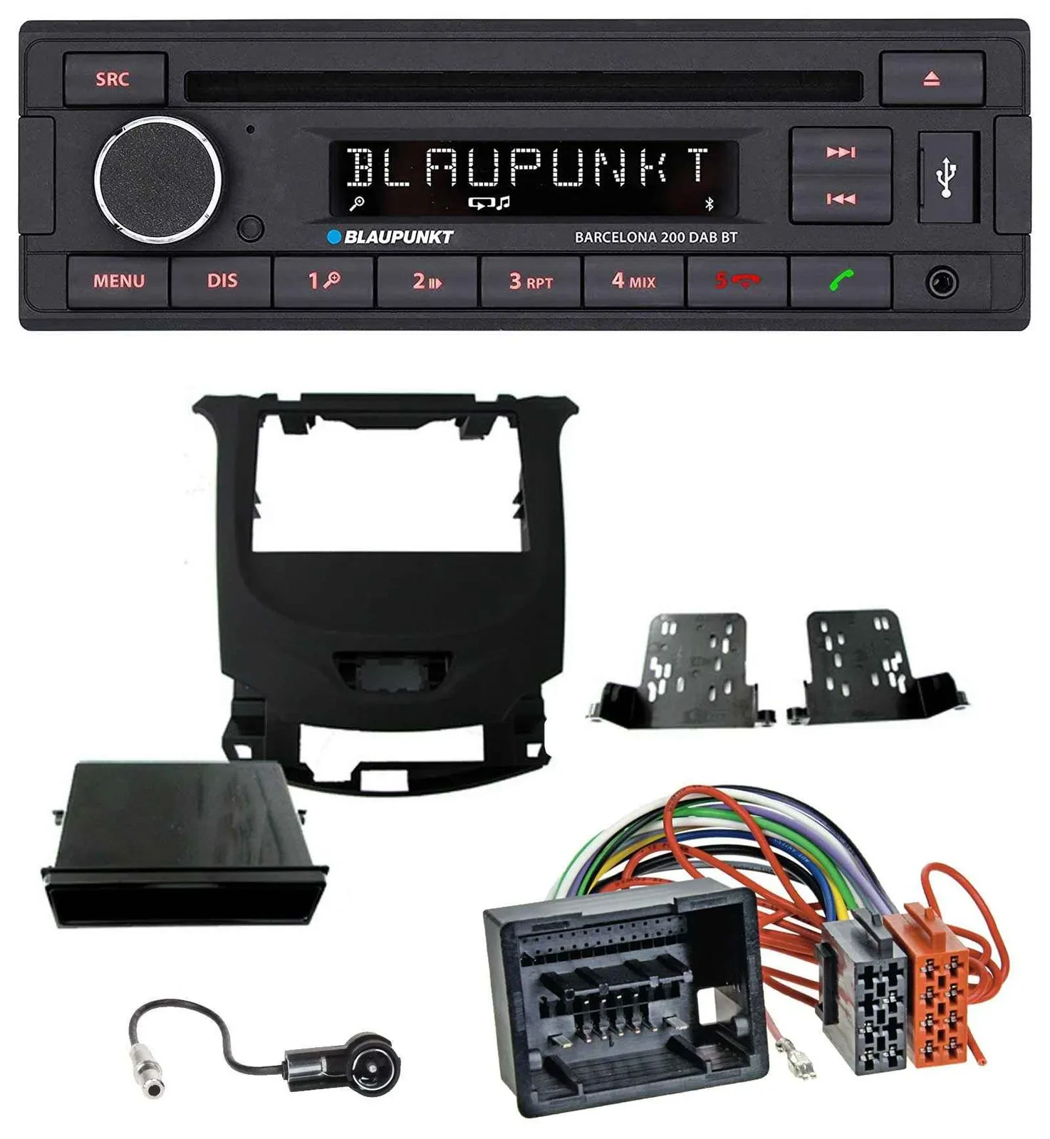 Blaupunkt USB DAB CD Bluetooth MP3 Autoradio für Chevrolet Cruze ab 2016 Klavier
