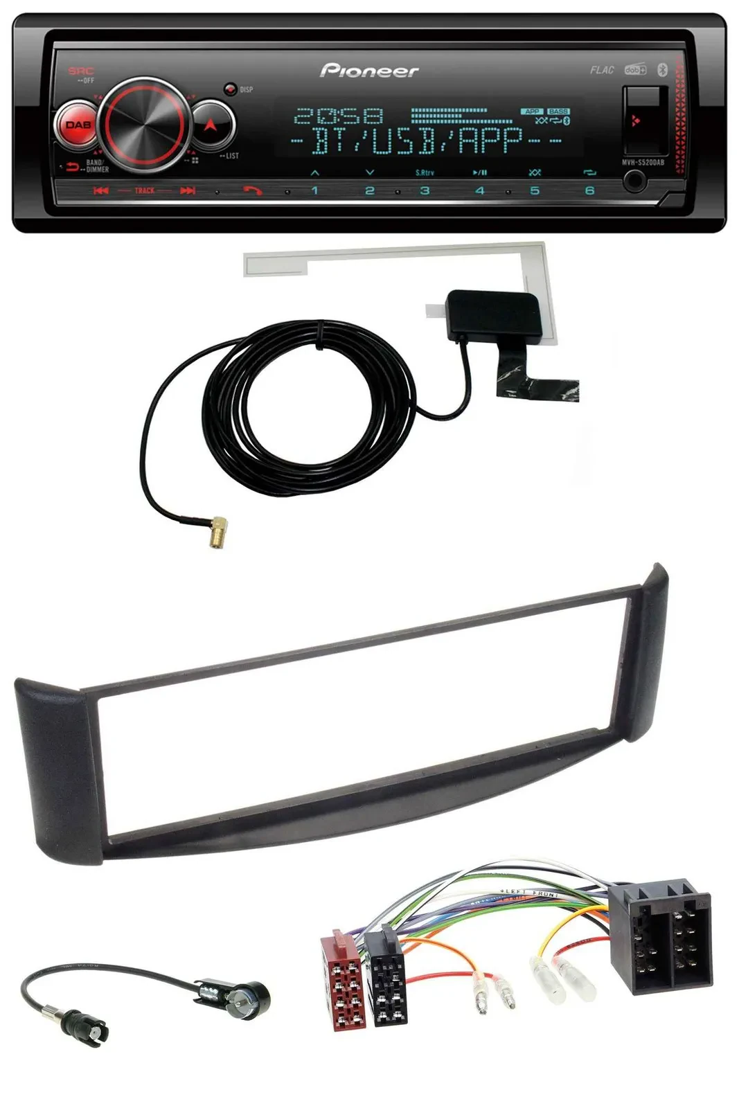 Автомагнитола для Smart ForTwo (1998–2007) Pioneer Bluetooth, DAB, USB, MP3