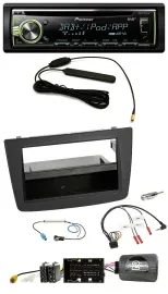 Автомагнитола Pioneer CD MP3 USB DAB, черная, для Alfa Romeo MiTo (955) 2014-2018