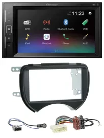 Автомагнитола для Nissan Micra (2010–2013) Pioneer 2DIN, DAB, MP3, Bluetooth, USB, черный