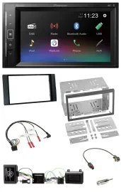 Pioneer DAB Lenkrad 2DIN Bluetooth USB Autoradio für Ford Kuga 2008-12 schwarz