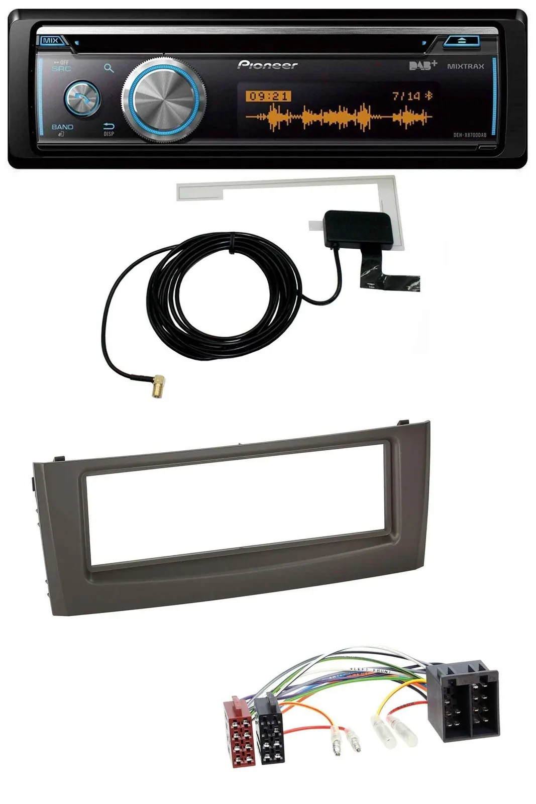 Автомагнитола для Fiat Grande Punto/Punto Pioneer Bluetooth DAB CD USB MP3 черная