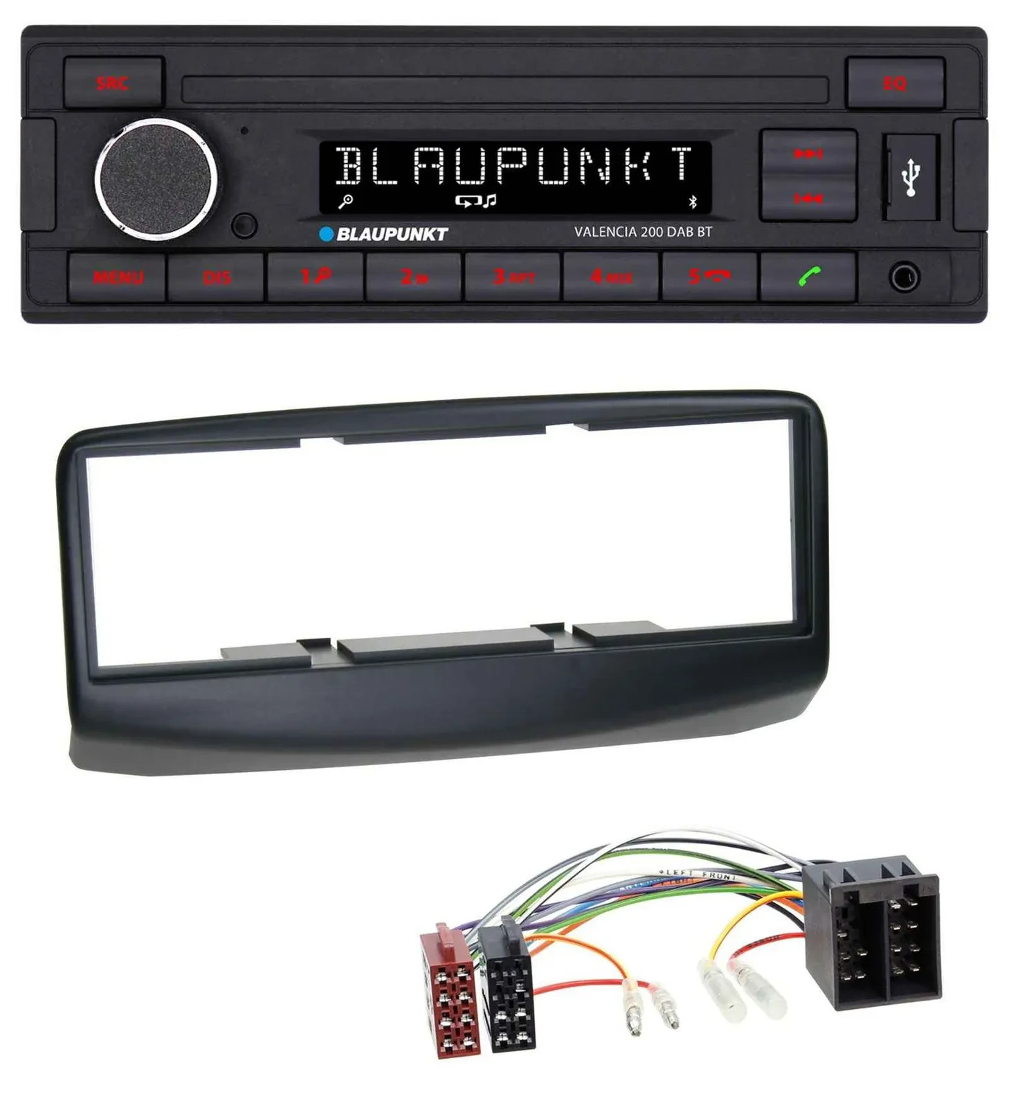 Blaupunkt DAB MP3 Bluetooth USB Autoradio für Fiat Multipla 186 Facelift 2006-20