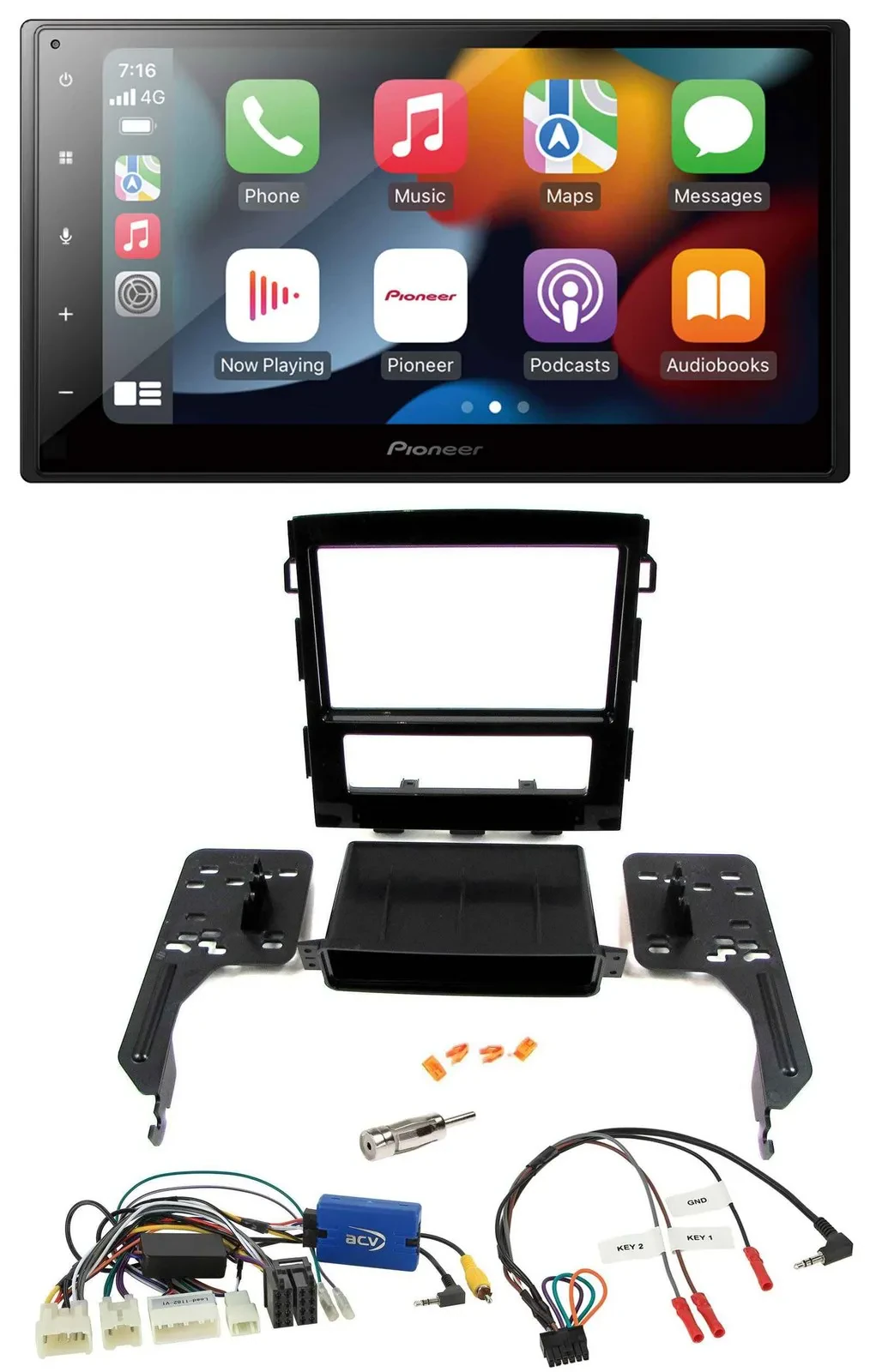 Pioneer DAB Bluetooth 2DIN USB Lenkrad Autoradio für Subaru Impreza ab 2018