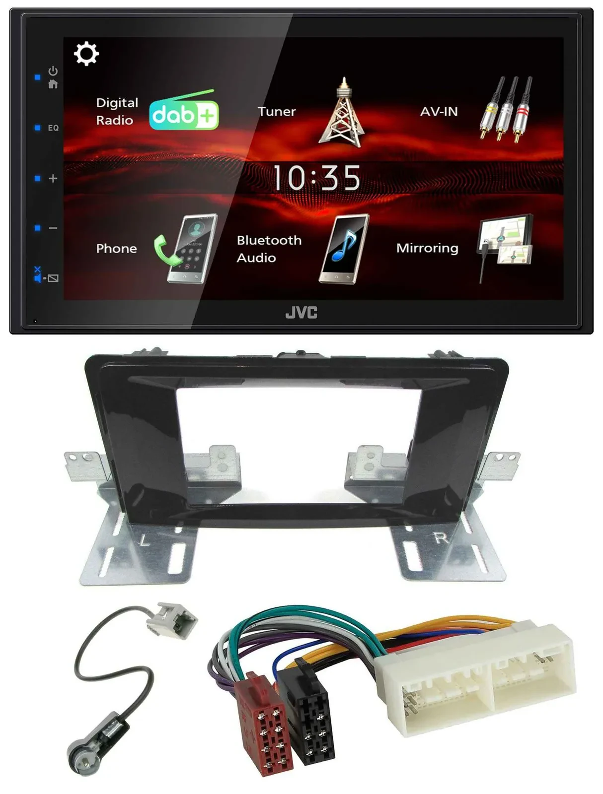 JVC USB Bluetooth MP3 DAB 2DIN Autoradio für Hyundai H 350 (ab 2016)