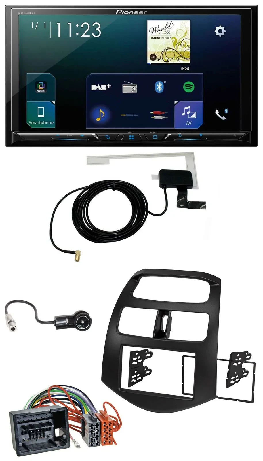Автомагнитола Pioneer 2-DIN DAB USB MP3 Bluetooth для Chevrolet Spark (с 2013)