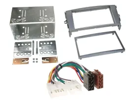 Radioeinbauset Doppel DIN Autoradio für Toyota Auris 07-12 anthrazit-grau