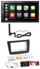 Автомагнитола Pioneer 2-DIN USB Bluetooth DAB MP3 для Alfa Romeo Mito (955) с 2014, черный