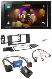 JVC DAB Lenkrad 2DIN Bluetooth USB Autoradio für BMW 5er E39 96-04 Aktivsystem