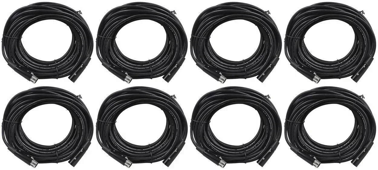 DMX-кабель Rockville RDX5M50 Black 15 м (8 штук)