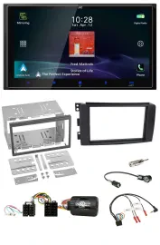 JVC USB Bluetooth 2DIN DAB Lenkrad Autoradio für Smart ForFour 2004-2006