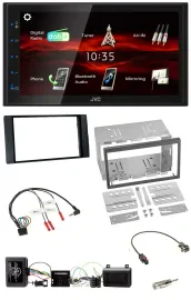 JVC USB Bluetooth Lenkrad DAB 2DIN Autoradio für Ford Kuga 2008-12 schwarz