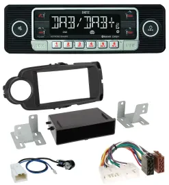 Dietz USB DAB MP3 Bluetooth Autoradio für Toyota Yaris (11-14) - schwarz