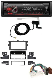 Автомагнитола для Toyota Corolla 2009–2012 Pioneer 1DIN, USB, DAB, MP3, AUX, серебристая
