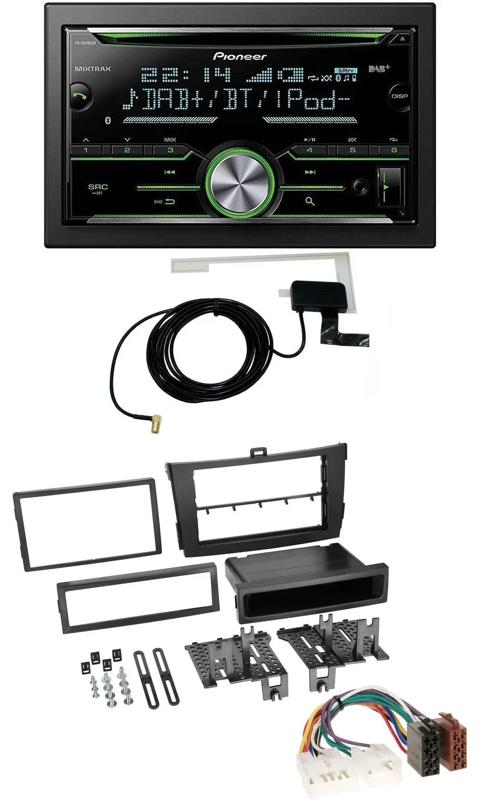 Автомагнитола Pioneer 2 DIN CD USB MP3 Bluetooth DAB для Toyota Corolla 2009–2013 чёрная