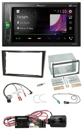 Pioneer 2DIN Lenkrad DAB USB Bluetooth Autoradio für Opel Corsa D Klavierlack 09