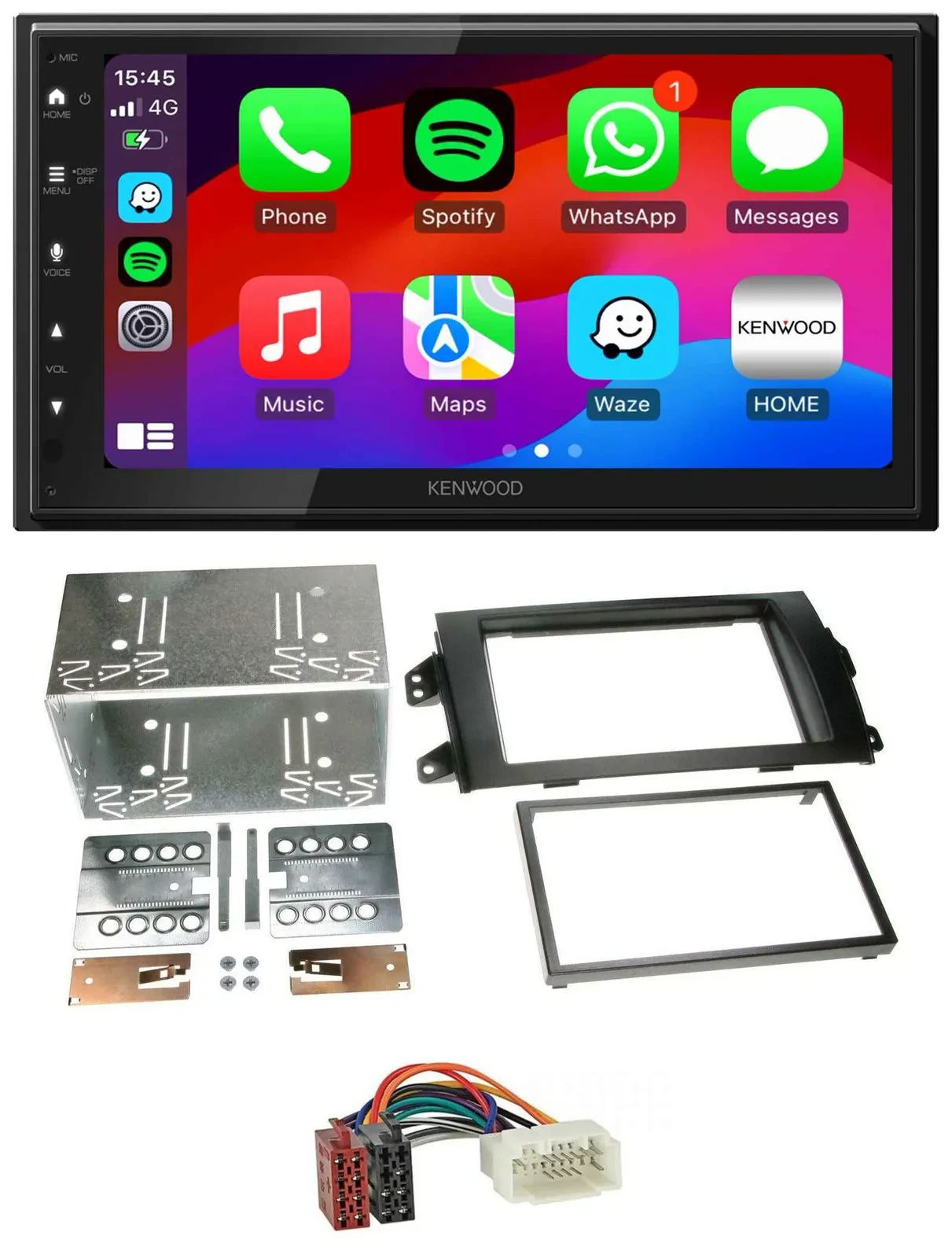 Автомагнитола Kenwood 2DIN, MP3, USB, DAB, Bluetooth для Fiat Sedici/Suzuki SX4 (с 2006)