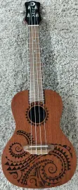 Luna Model UKE TC MAH Tattoo Mahogany Concert Size Acoustic Ukulele with Gig Bag