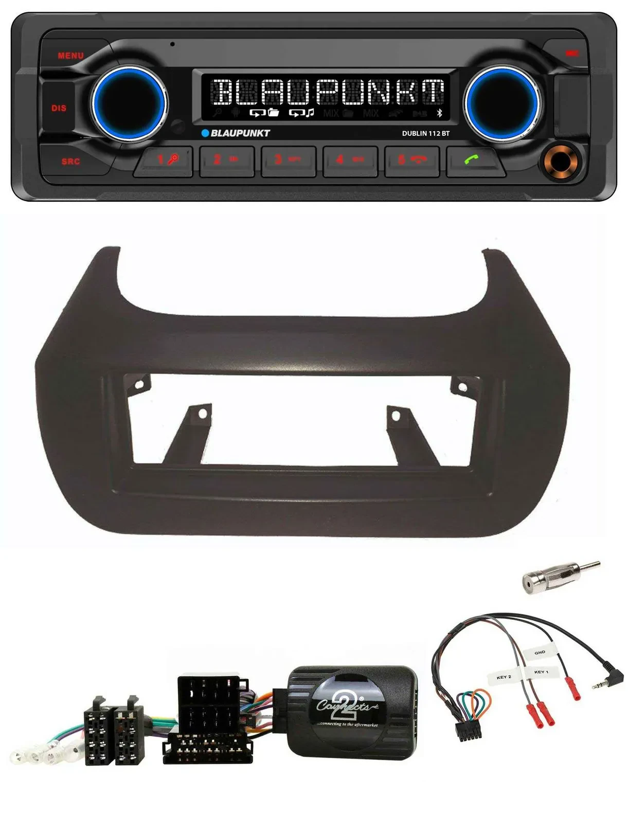 Blaupunkt MP3 Bluetooth USB Lenkrad Autoradio für Citroen Nemo Fiat Fiorino Peug