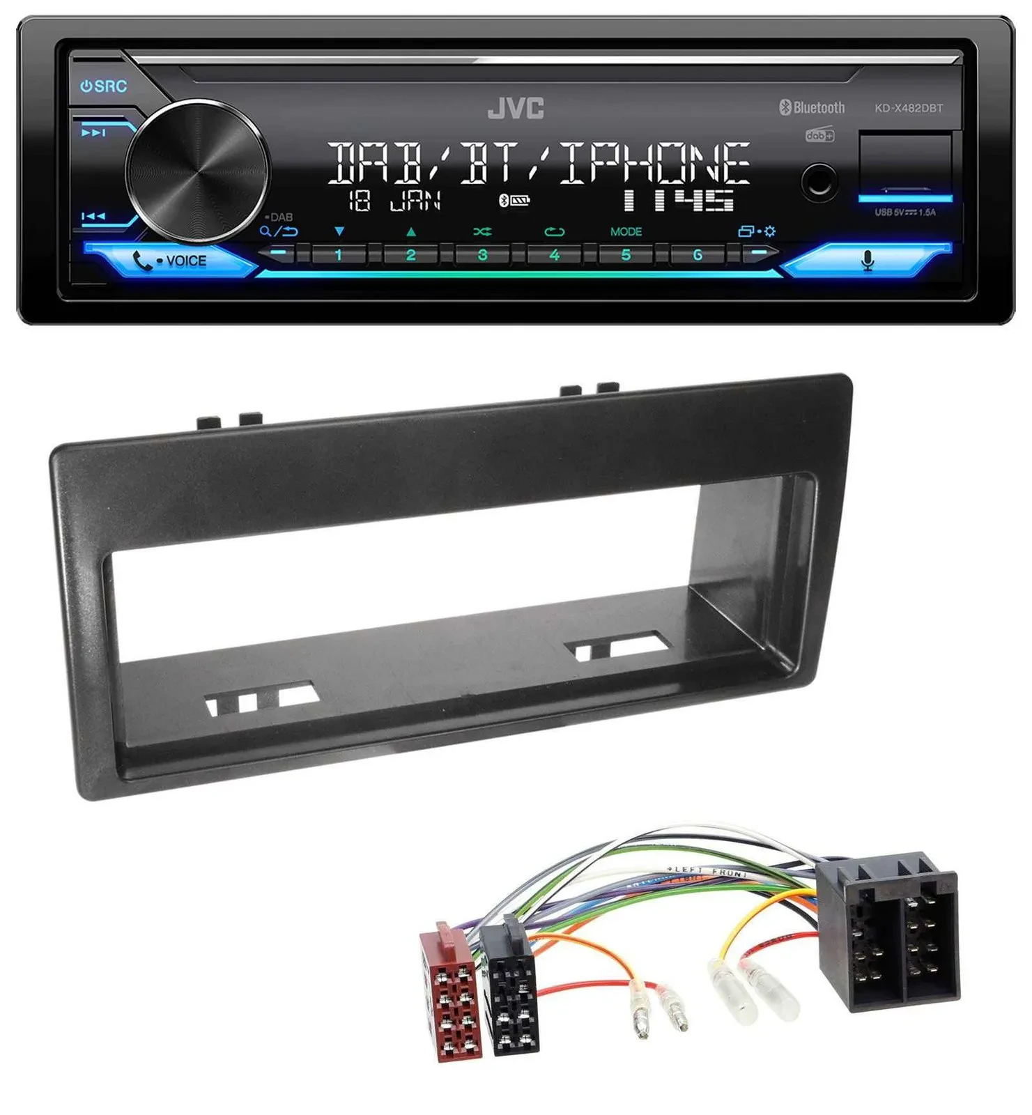 Автомагнитола для Citroen Xantia (1999–2003) JVC Bluetooth, DAB, USB, MP3