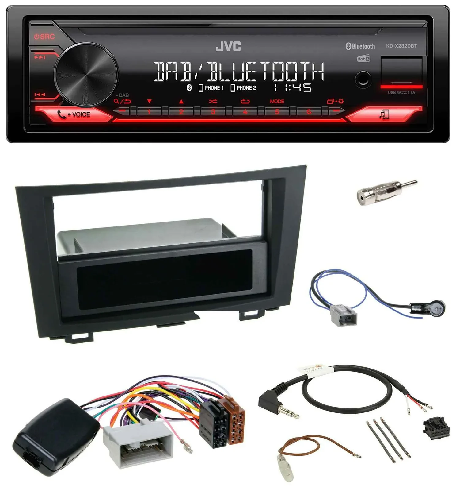 JVC Bluetooth USB DAB Lenkrad Autoradio für Honda CRV (2006-2012)