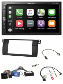 Pioneer USB Lenkrad DAB 2DIN Bluetooth Autoradio für BMW 3er 2002-2006 E46 schwa