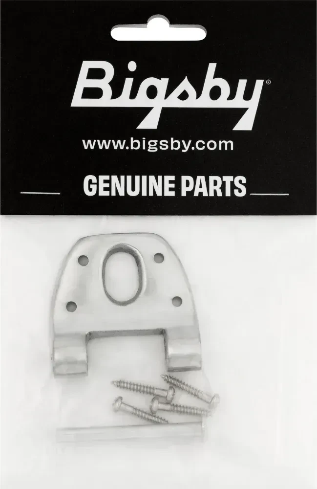 Струнодержатель для гитары Bigsby Extra Short Hinge 180-0041-006 полированный хром (с штифтом петли и винтами)