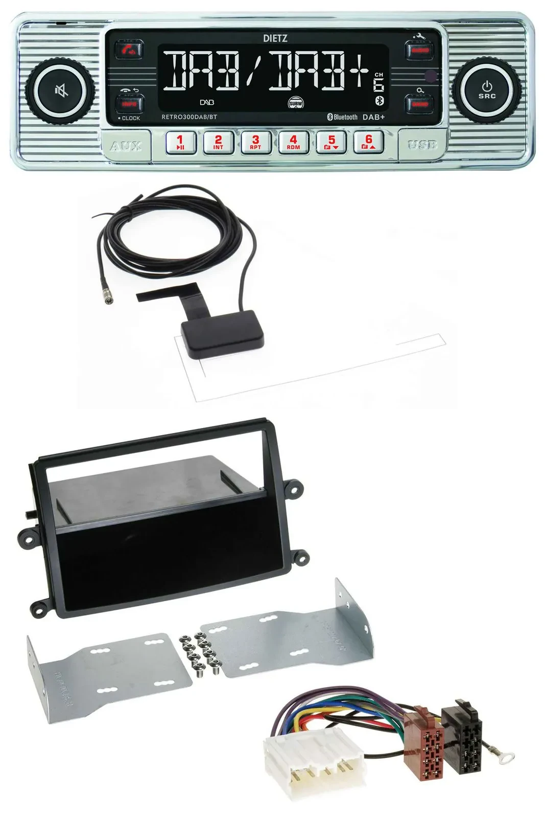 Dietz Bluetooth USB MP3 DAB Autoradio für Mitsubishi L200 (KAOT, ab 2006)