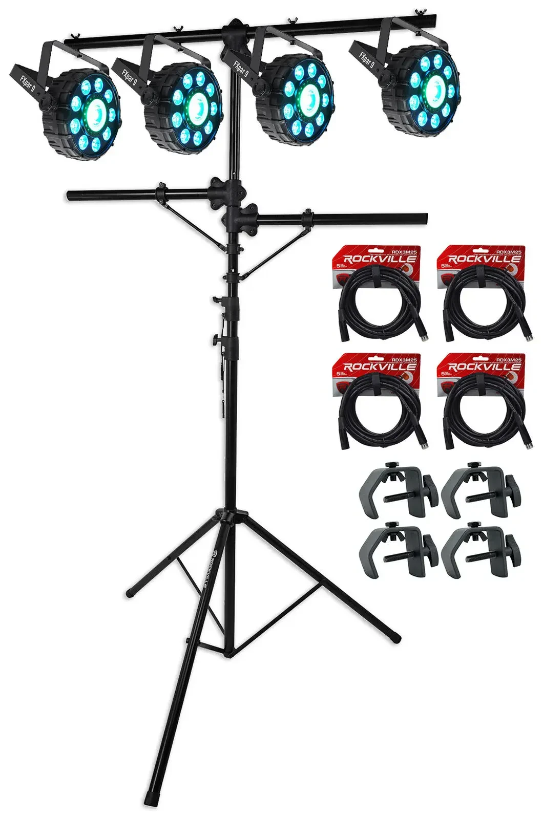 Светодиодный прибор Chauvet DJ FX Par 9 DMX с аксессуарами (4 штуки)