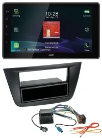 Автомагнитола JVC DAB, MP3, Bluetooth, USB для Seat Toledo/Altea (с 2005), черная