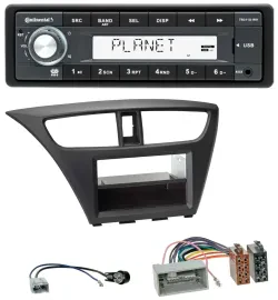 Continental USB MP3 AUX 1DIN Autoradio für Honda Civic (ab 2012)