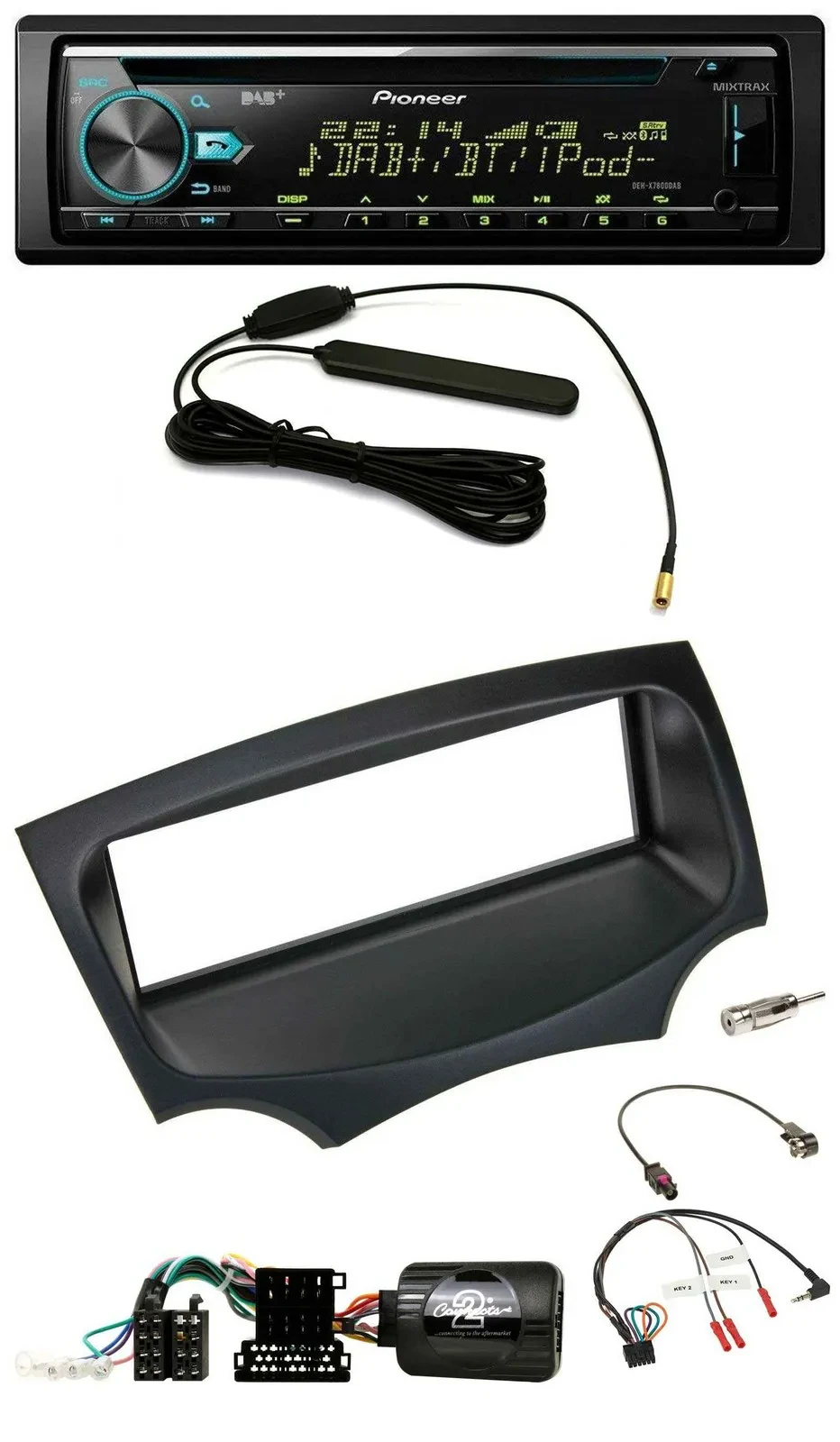 Pioneer CD MP3 Lenkrad DAB USB Autoradio für Ford Ka RU8 2008-2017