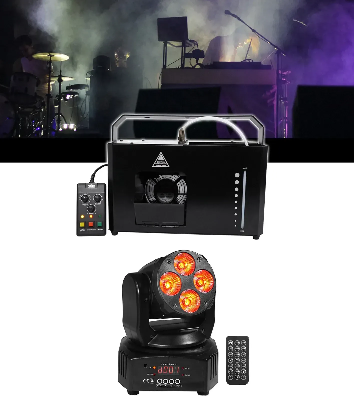 Комплект светового оборудования Chauvet DJ HHaze 4D+RockOn-7