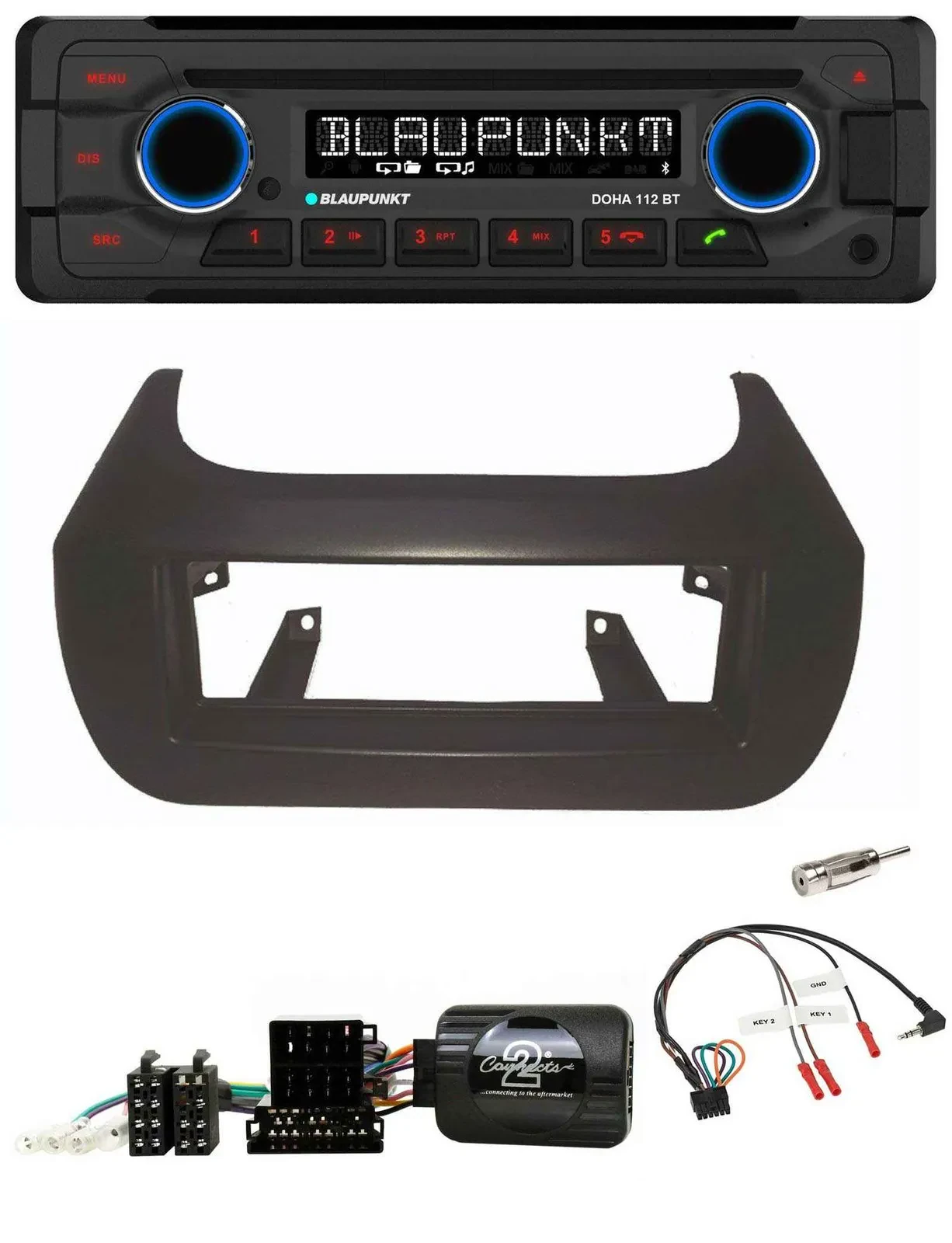 Автомагнитола Blaupunkt MP3 CD Bluetooth USB для Citroen Nemo/Fiat Fiorino