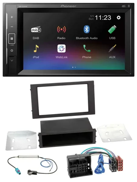 Pioneer DAB MP3 2DIN Bluetooth USB Autoradio für Seat Leon (ab 2014)