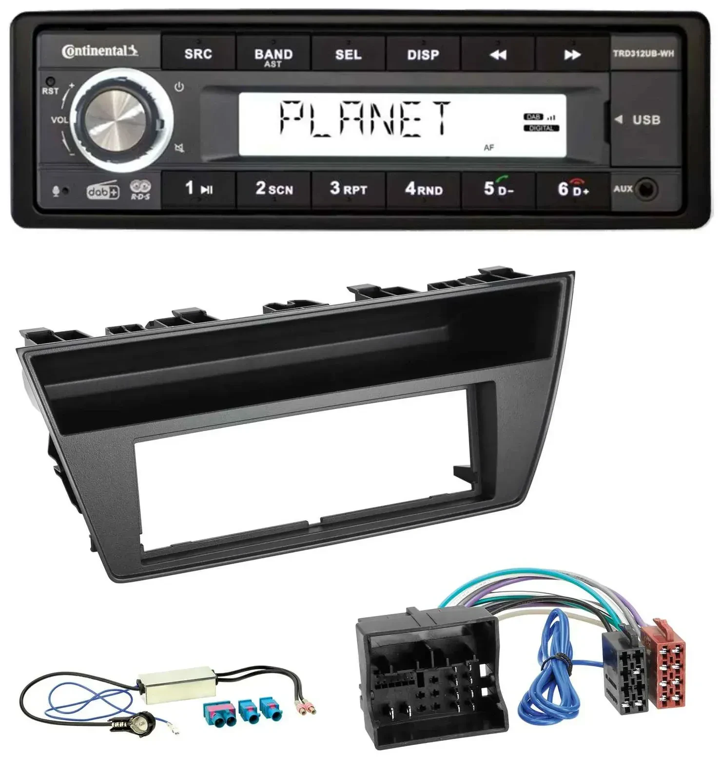 Continental USB 1DIN AUX DAB MP3 Autoradio für Skoda Fabia III (2014-2020)