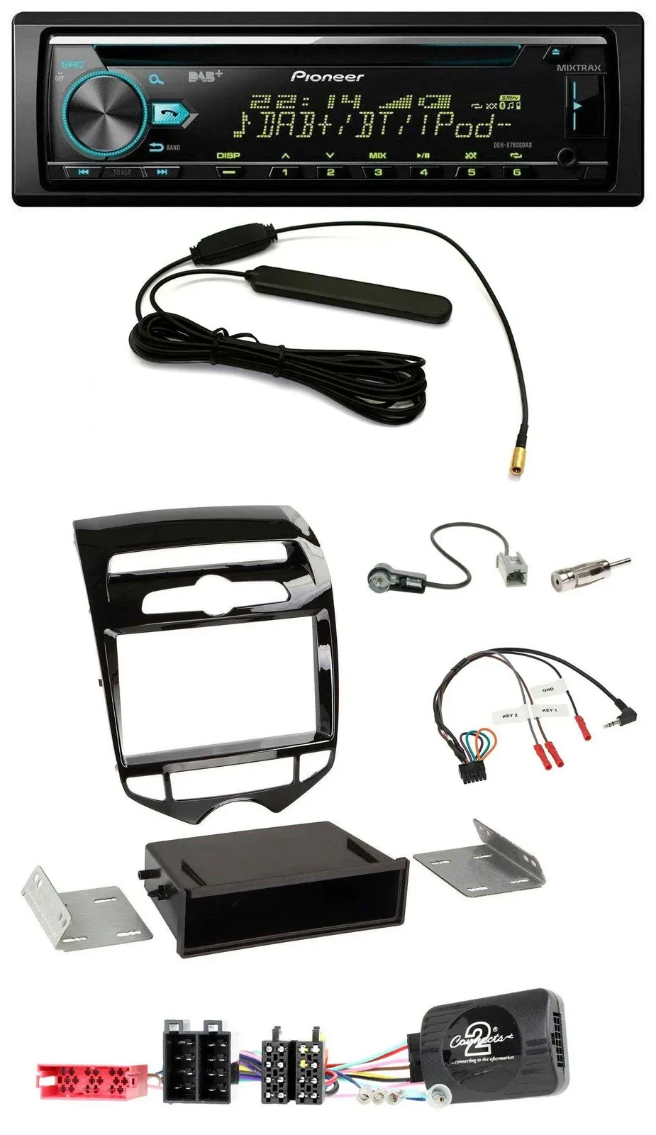 Pioneer CD MP3 Lenkrad DAB USB Autoradio für Hyundai ix20 ab 2010 autom. Klima