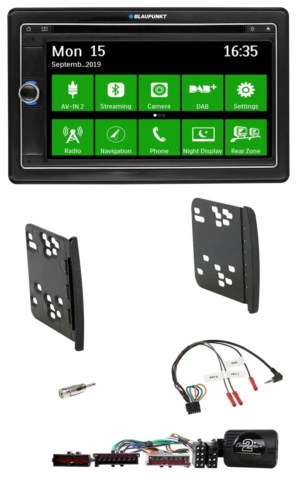 Автомагнитола Blaupunkt 2DIN, Bluetooth, DAB, USB, TMC, с навигацией для Ford Focus/Galaxy/Mondeo