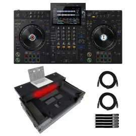 AlphaTheta XDJ-AZ All-in-One DJ Controller System w Black Laptop Shelf Case