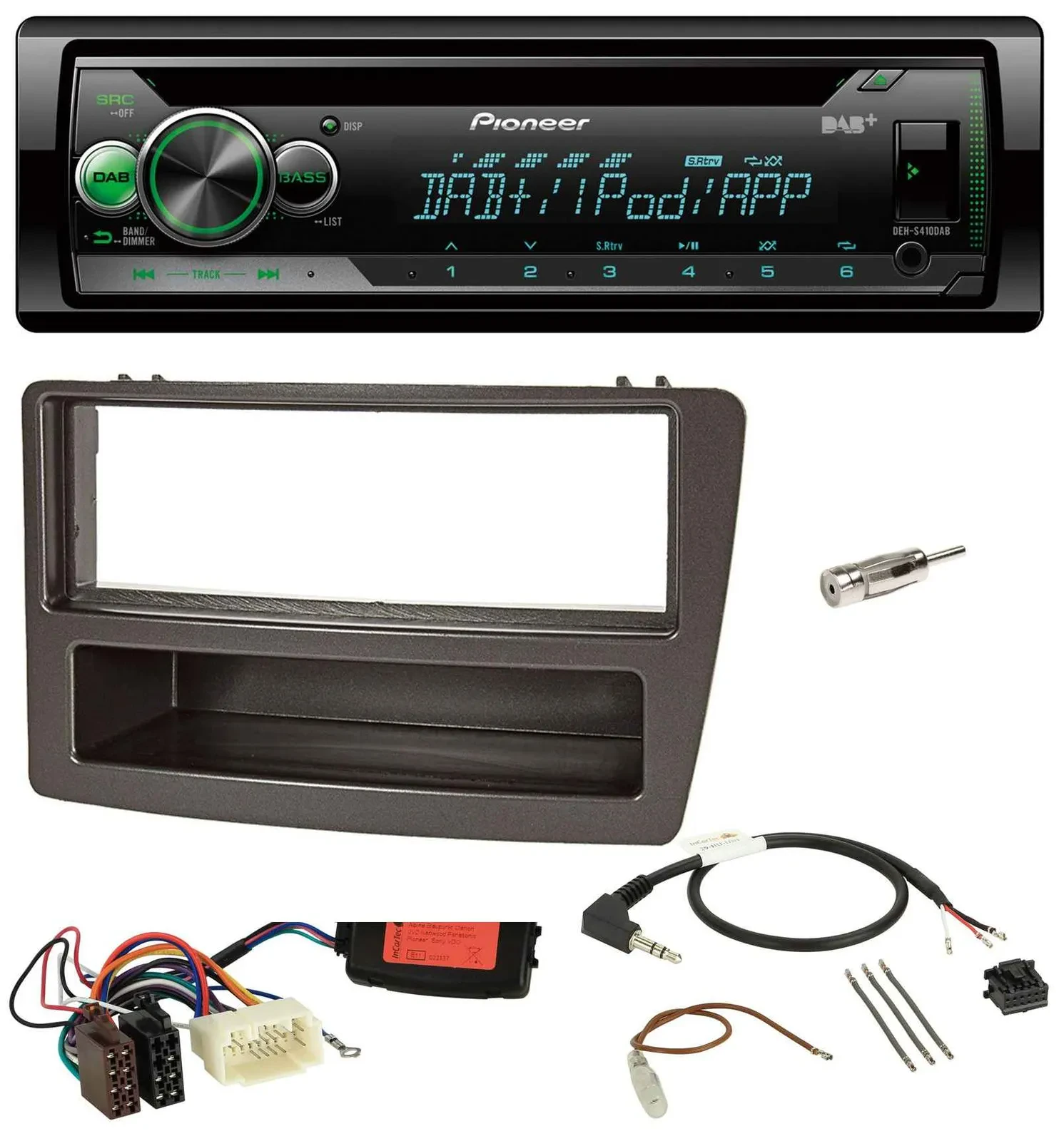 Автомагнитола Pioneer CD USB MP3 DAB для Honda Civic 2004–2006 антрацит