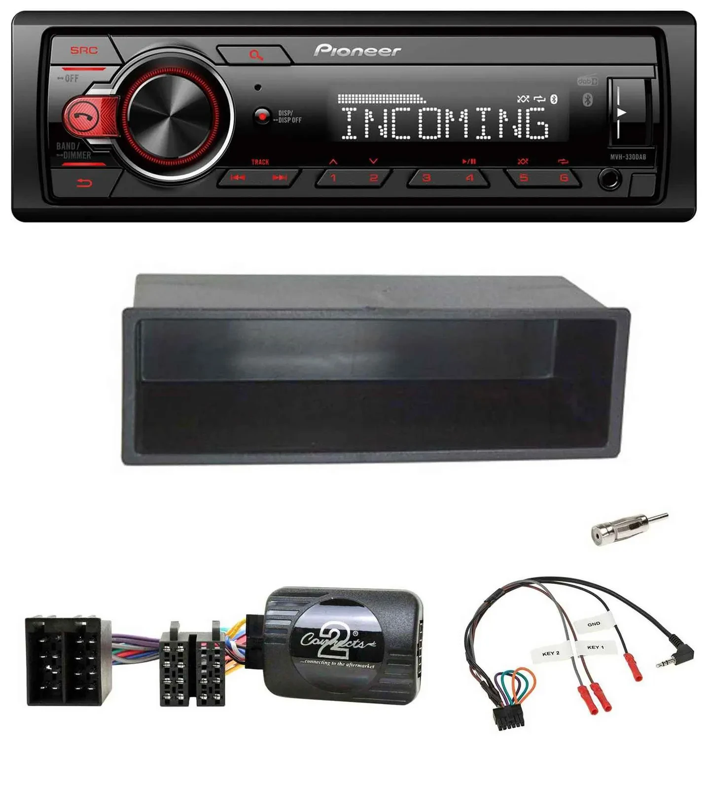 Автомагнитола Pioneer Bluetooth USB DAB для Citroen C2/C3/Berlingo (2002–2006), поддержка кнопок на руле