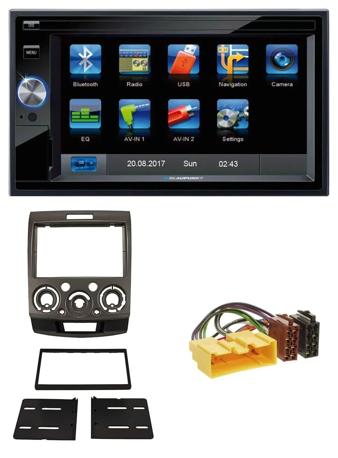 Blaupunkt SD Bluetooth 2DIN MP3 USB AUX Autoradio für Ford Ranger Mazda BT50 ab