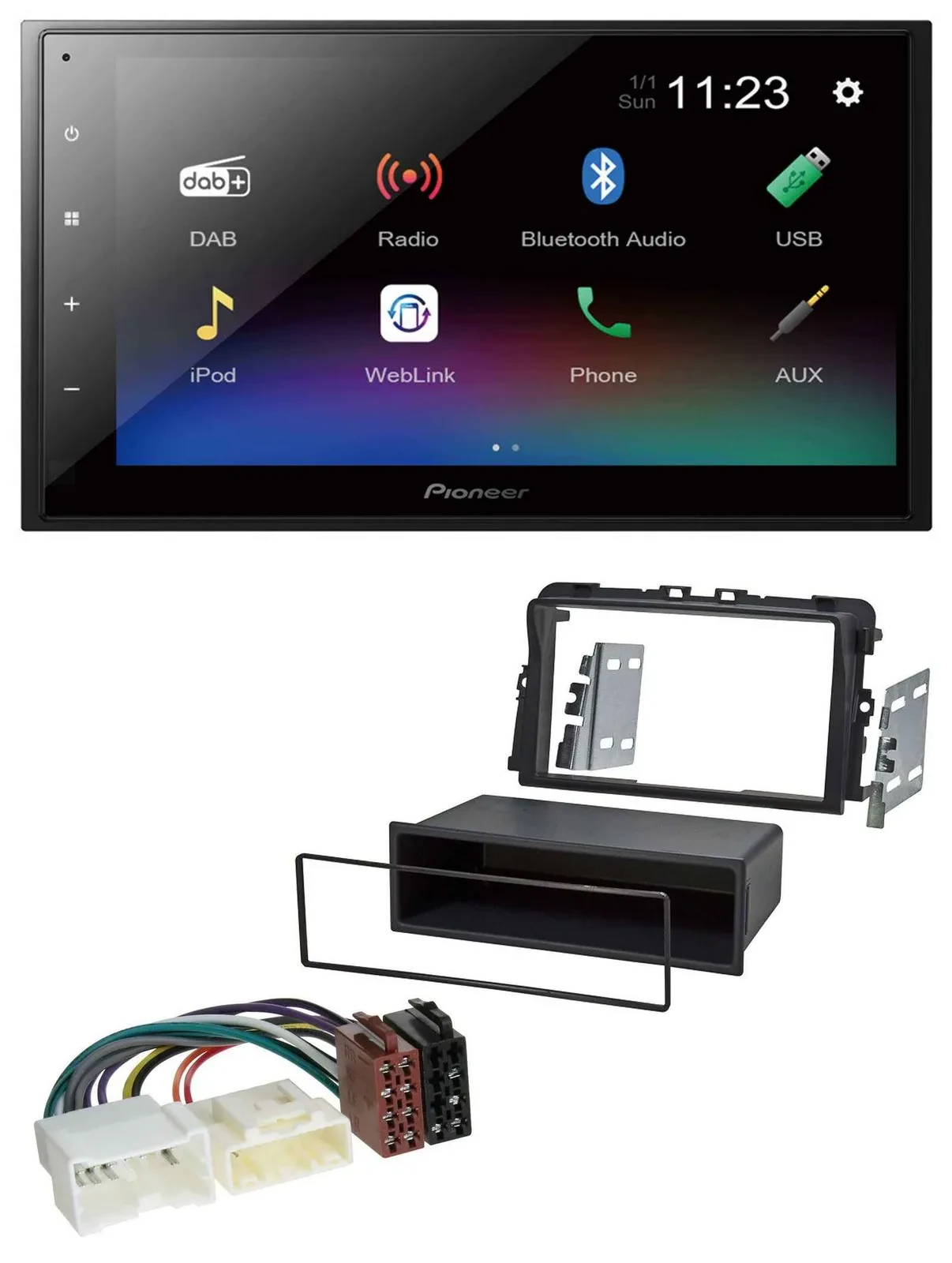 Pioneer USB Bluetooth DAB 2DIN MP3 Autoradio für Opel Vivaro (2011-2015)
